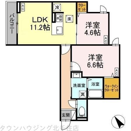 グラナーデ扇IIの物件間取画像